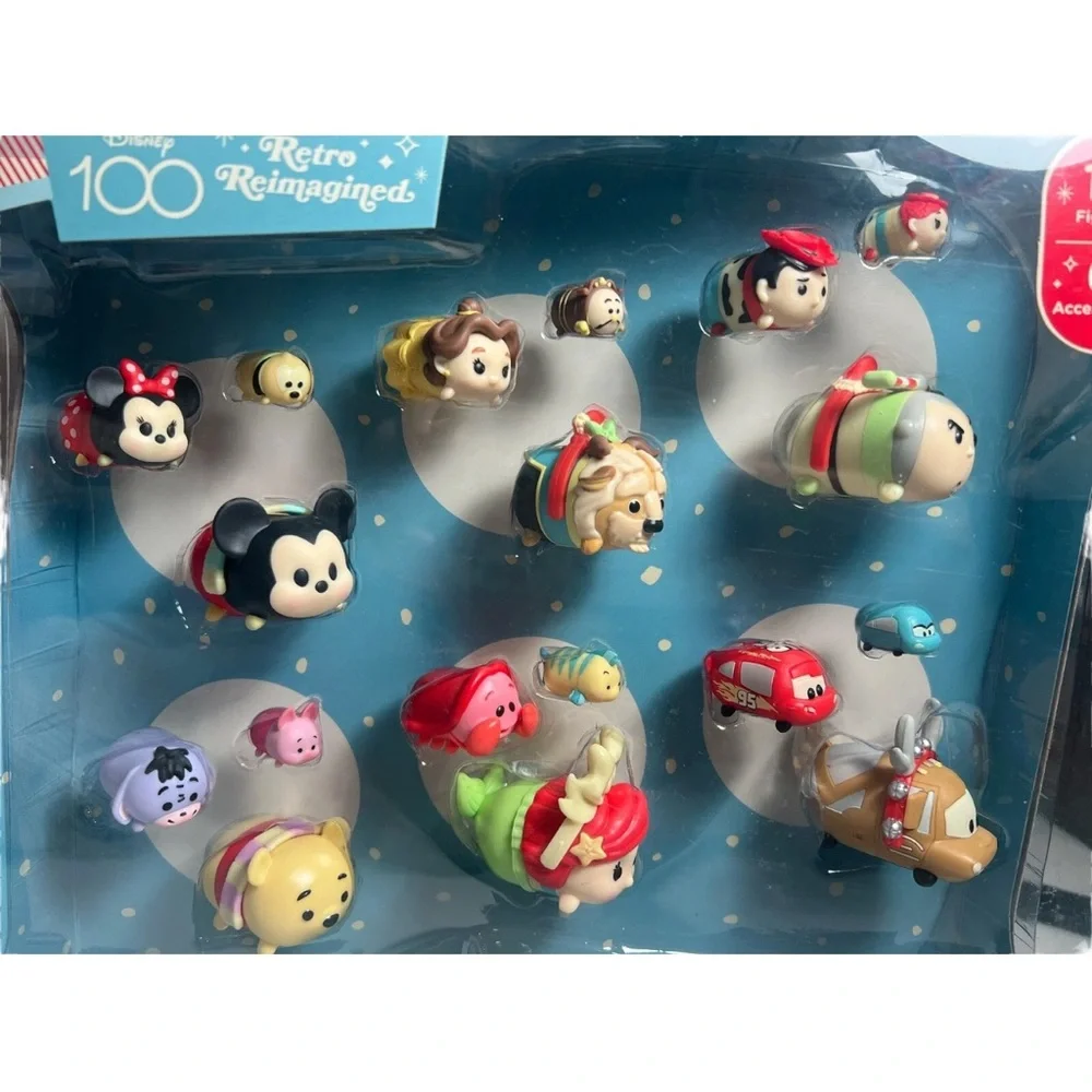 Tsum Tsum Disney 100 Retro Reimagined Holiday Pack (18) Figures NIB 2023 - Picture 12 of 13